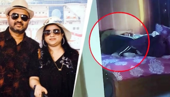 স্বামীর রক্তাক্ত মরদেহের পাশে মোবাইলে ব্যস্ত স্ত্রী